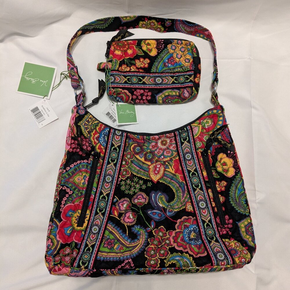 Vera Bradley Symphony in Hue Hobo Crossbody Shoulder Bag Set